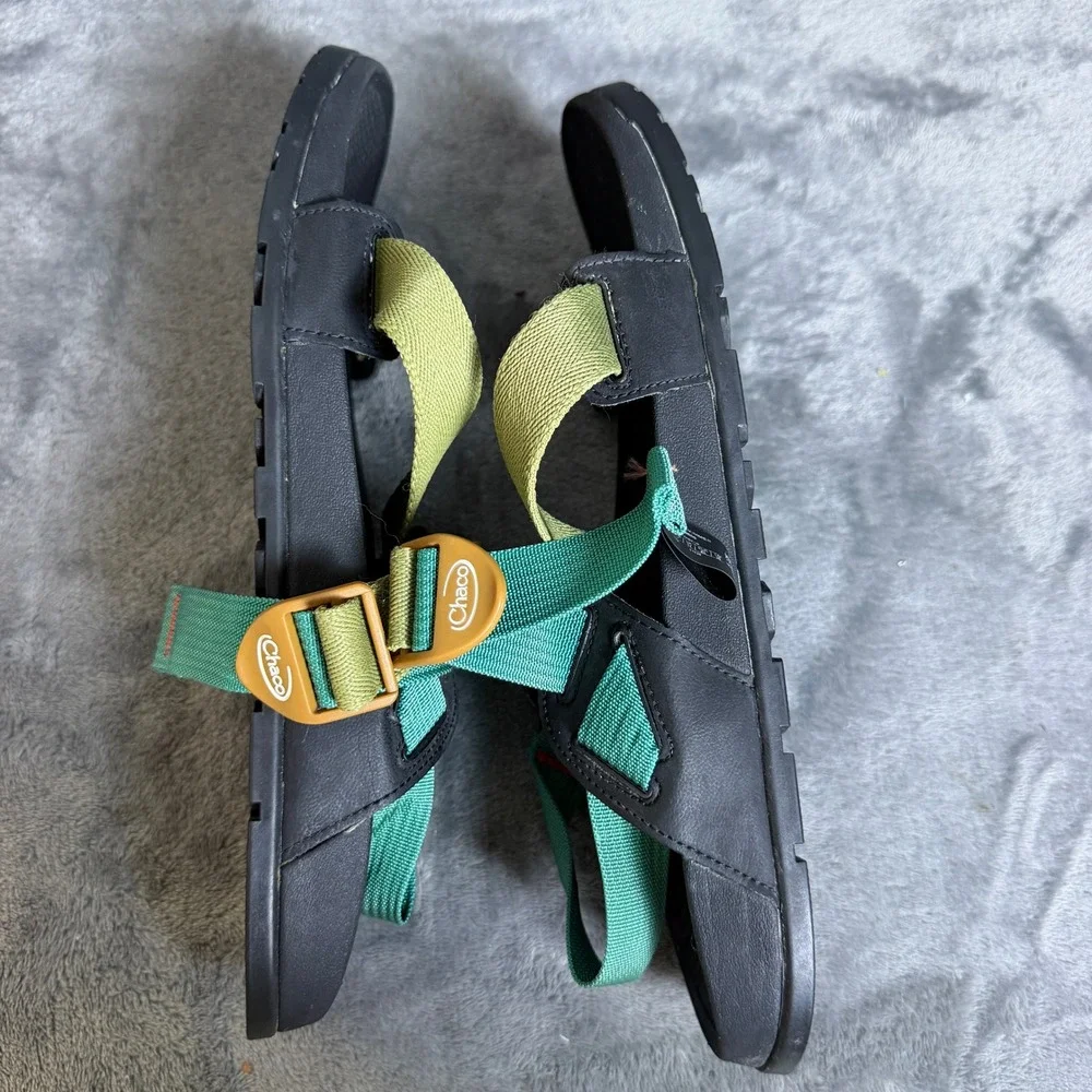 Chaco Lowdown Sandals Mens 12 Avocado Green Teal Adjustable Hiking JCH107129